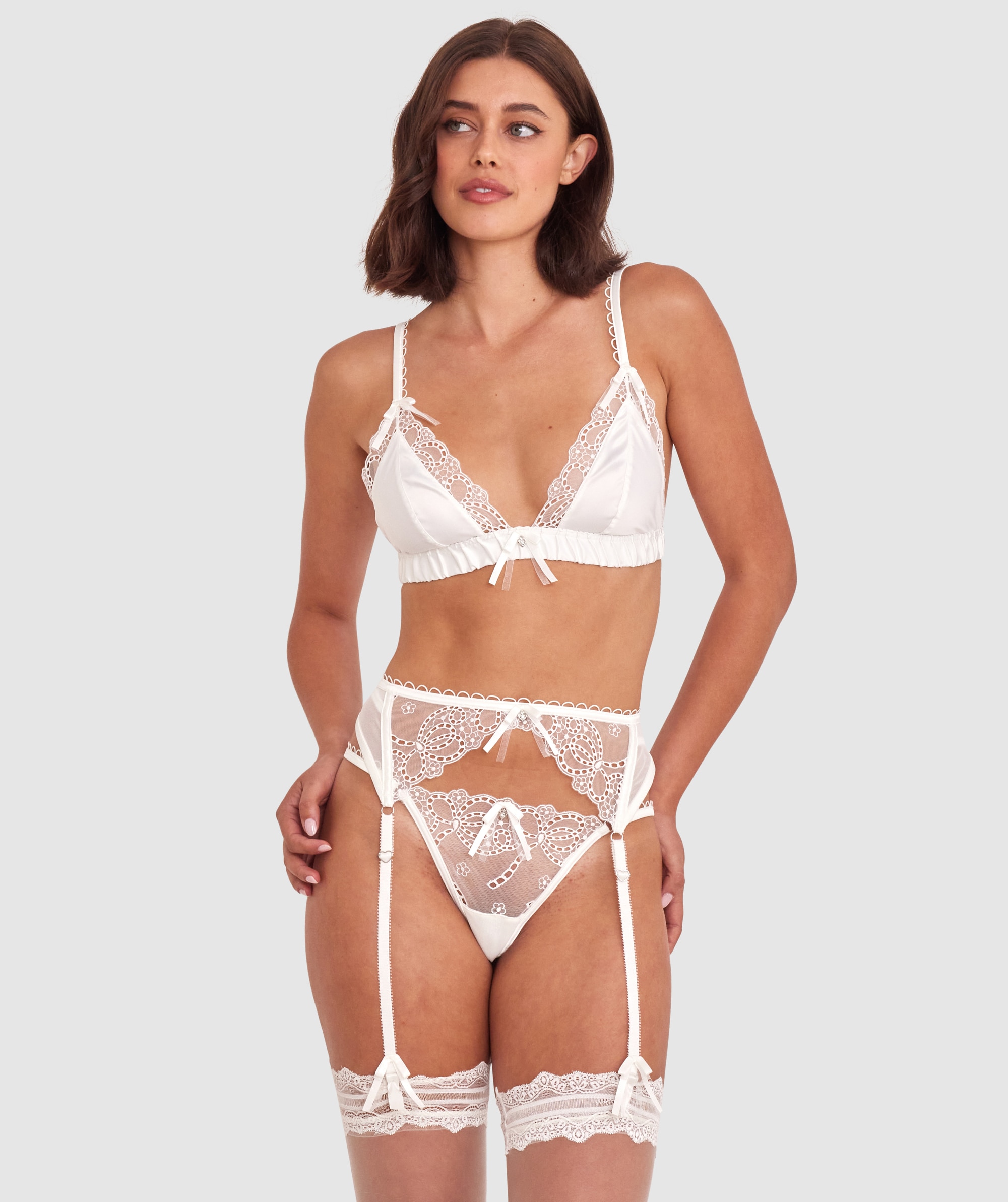 Enchanted Ode To Love Suspender - Ivory