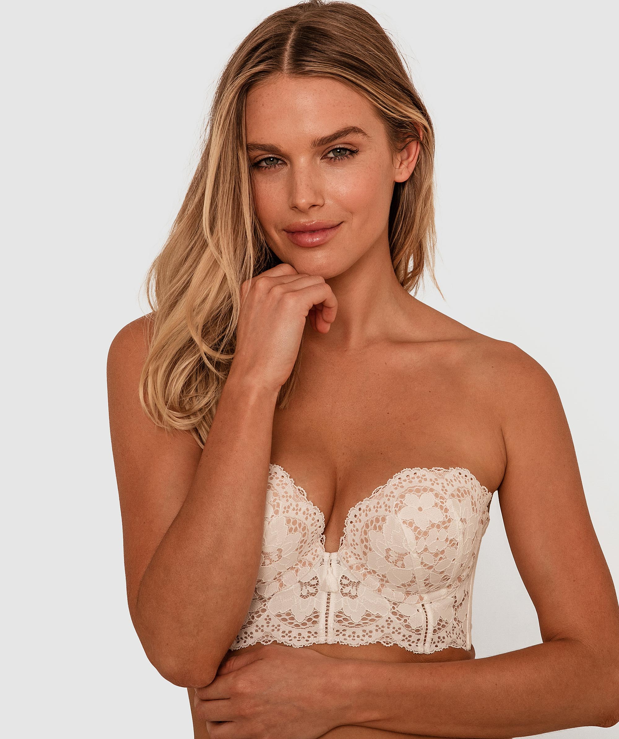 Aurelia Strapless Push Up Bra - Ivory