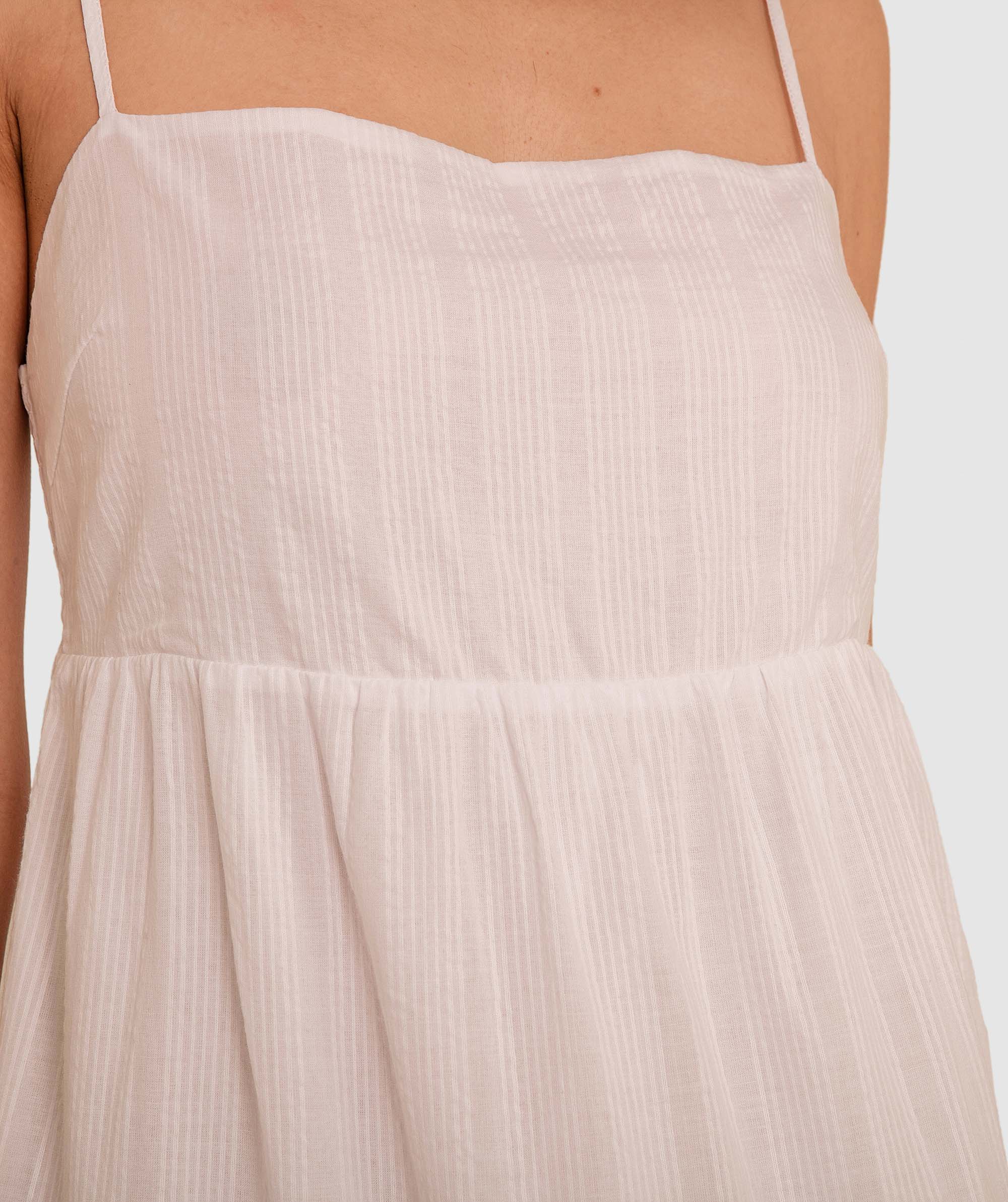 Aurelia Tiered Midi Slip - White