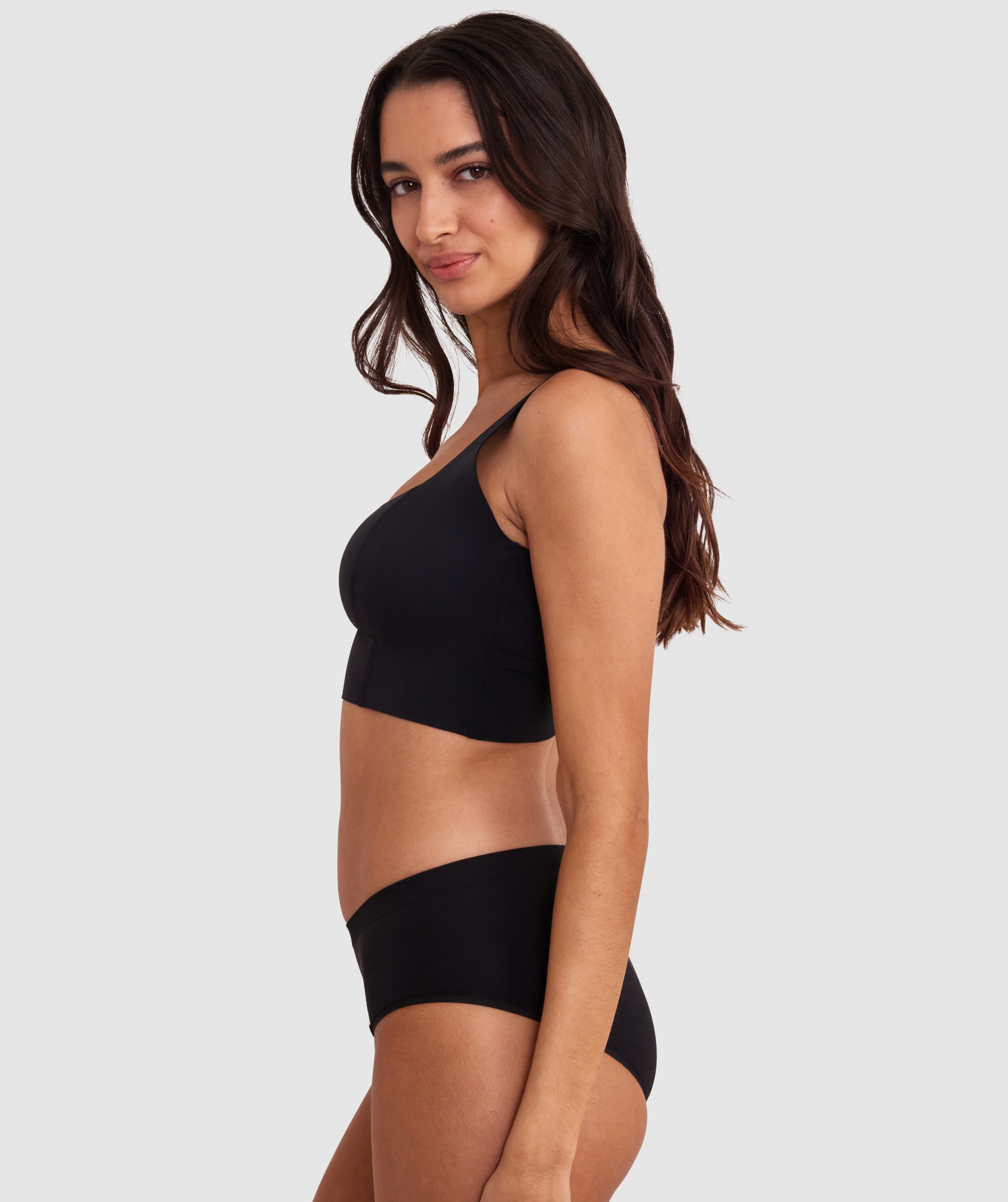 Base Layers Hipster Brief - Black