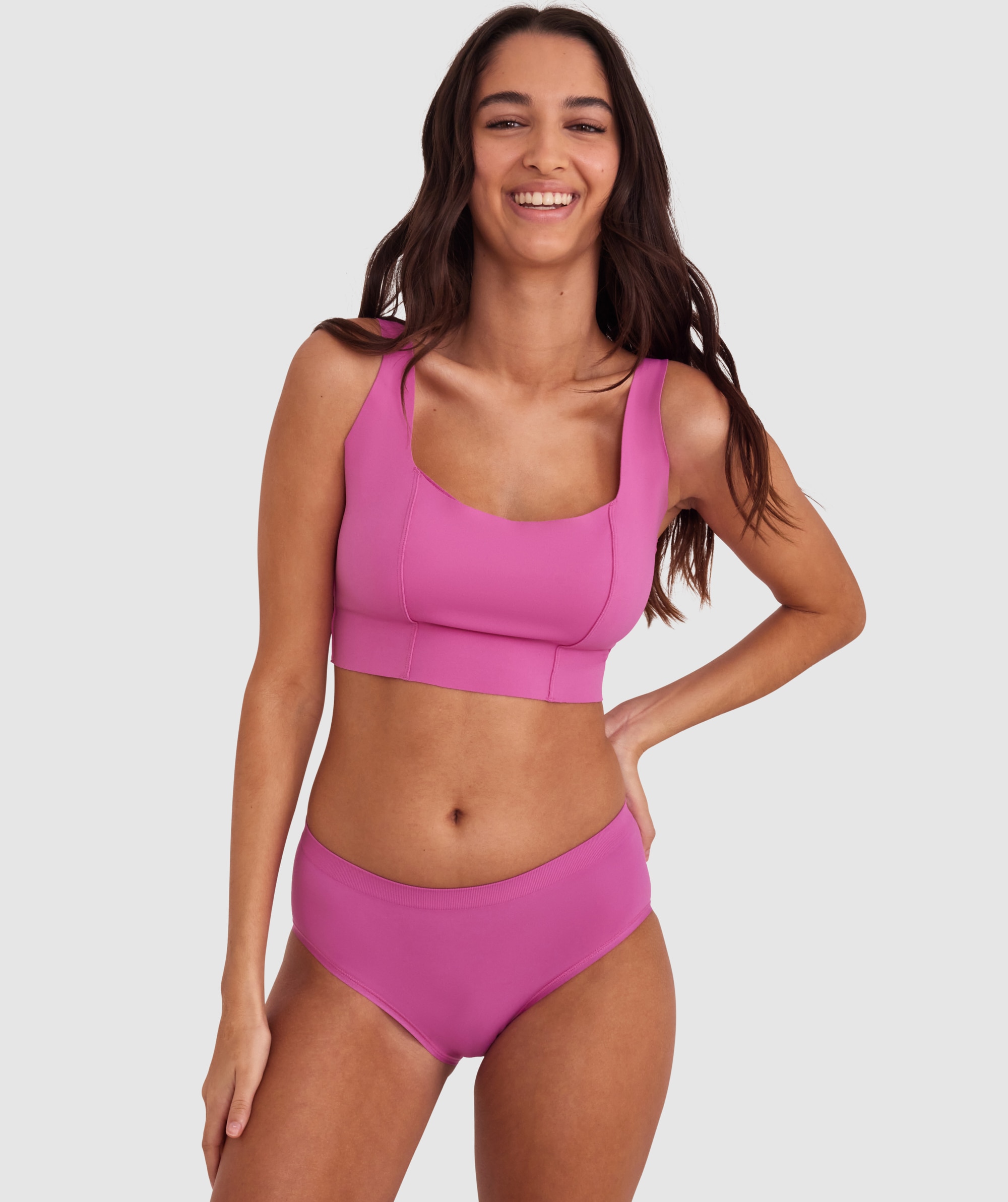 Base Layers Hipster Brief - Pink