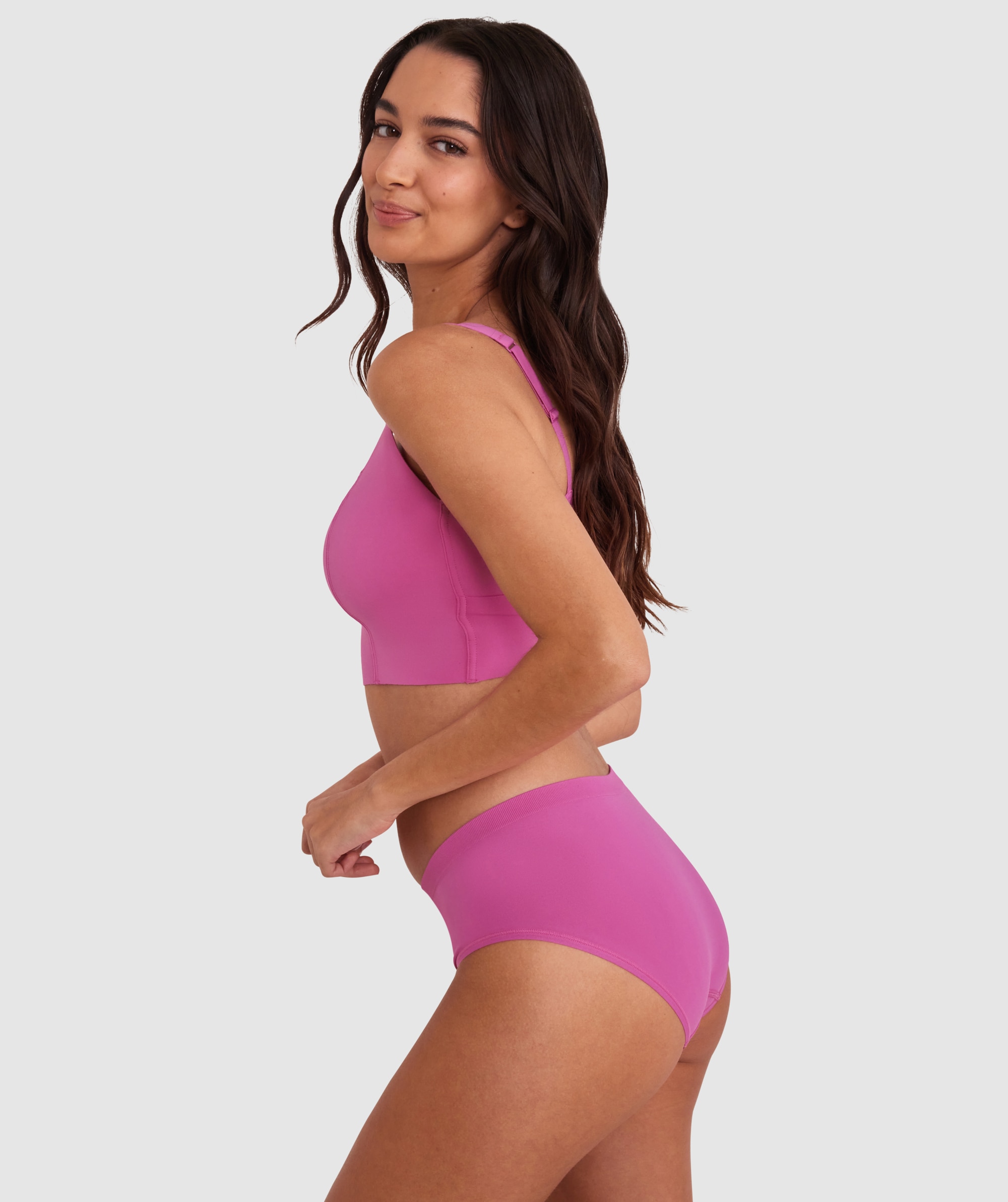 Base Layers Hipster Brief - Pink