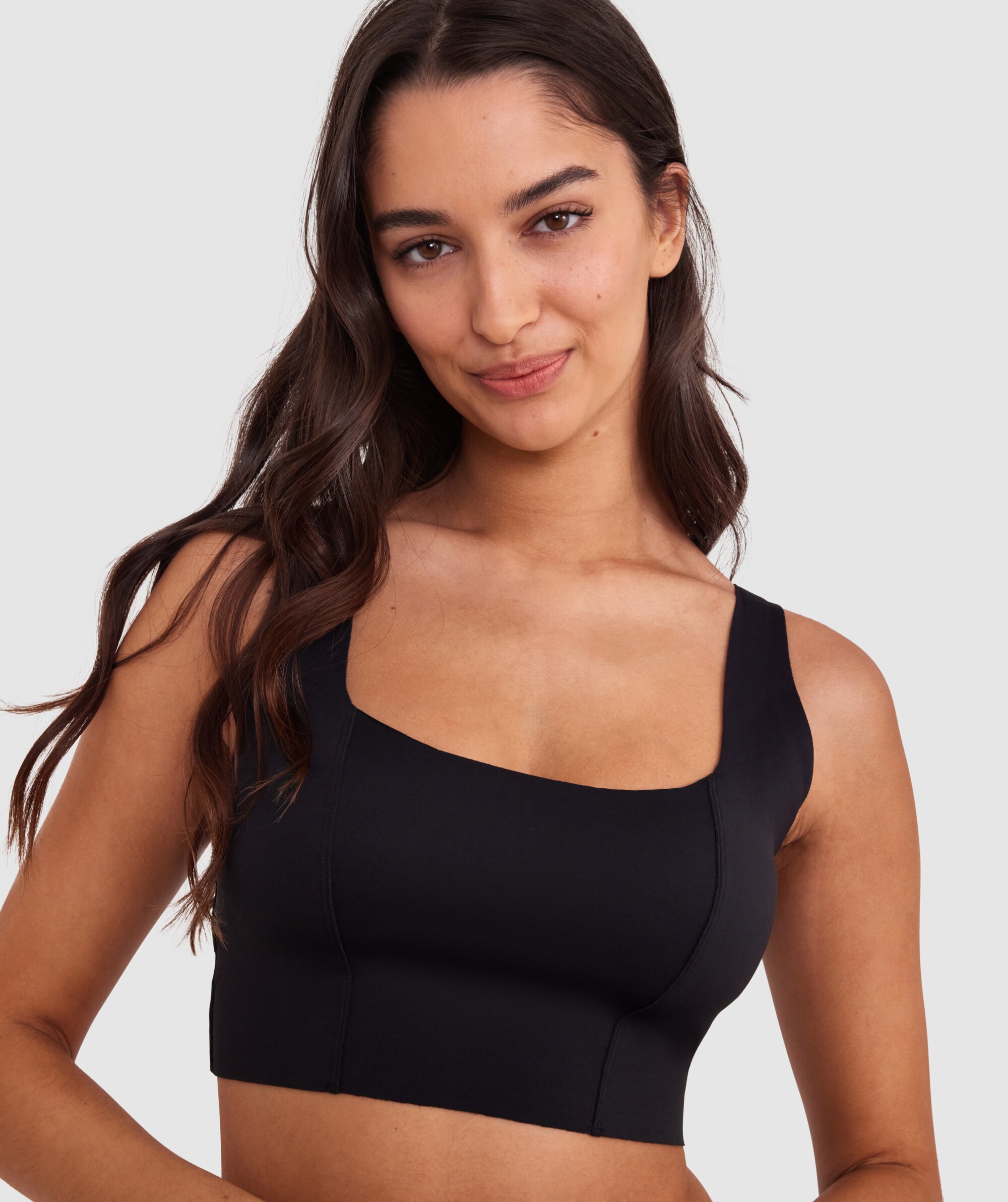 Base Layers Wirefree Crop - Black