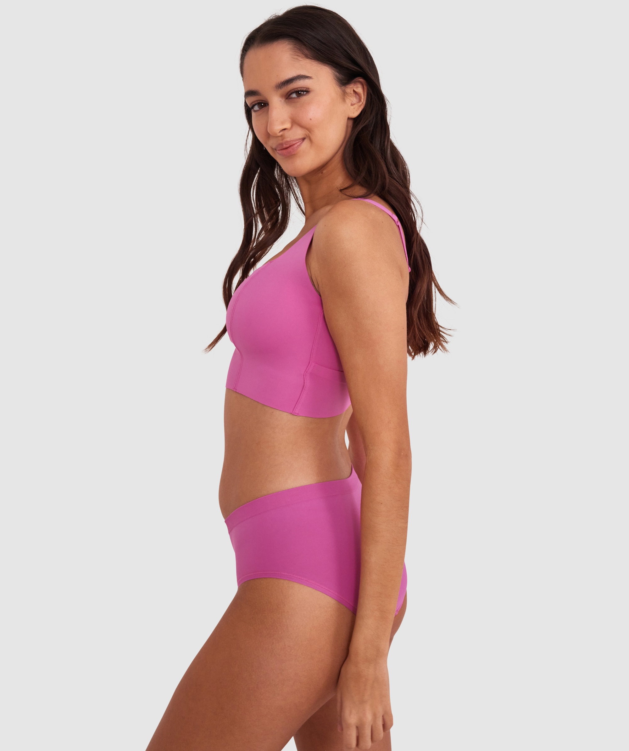 Base Layers Wirefree Crop - Pink