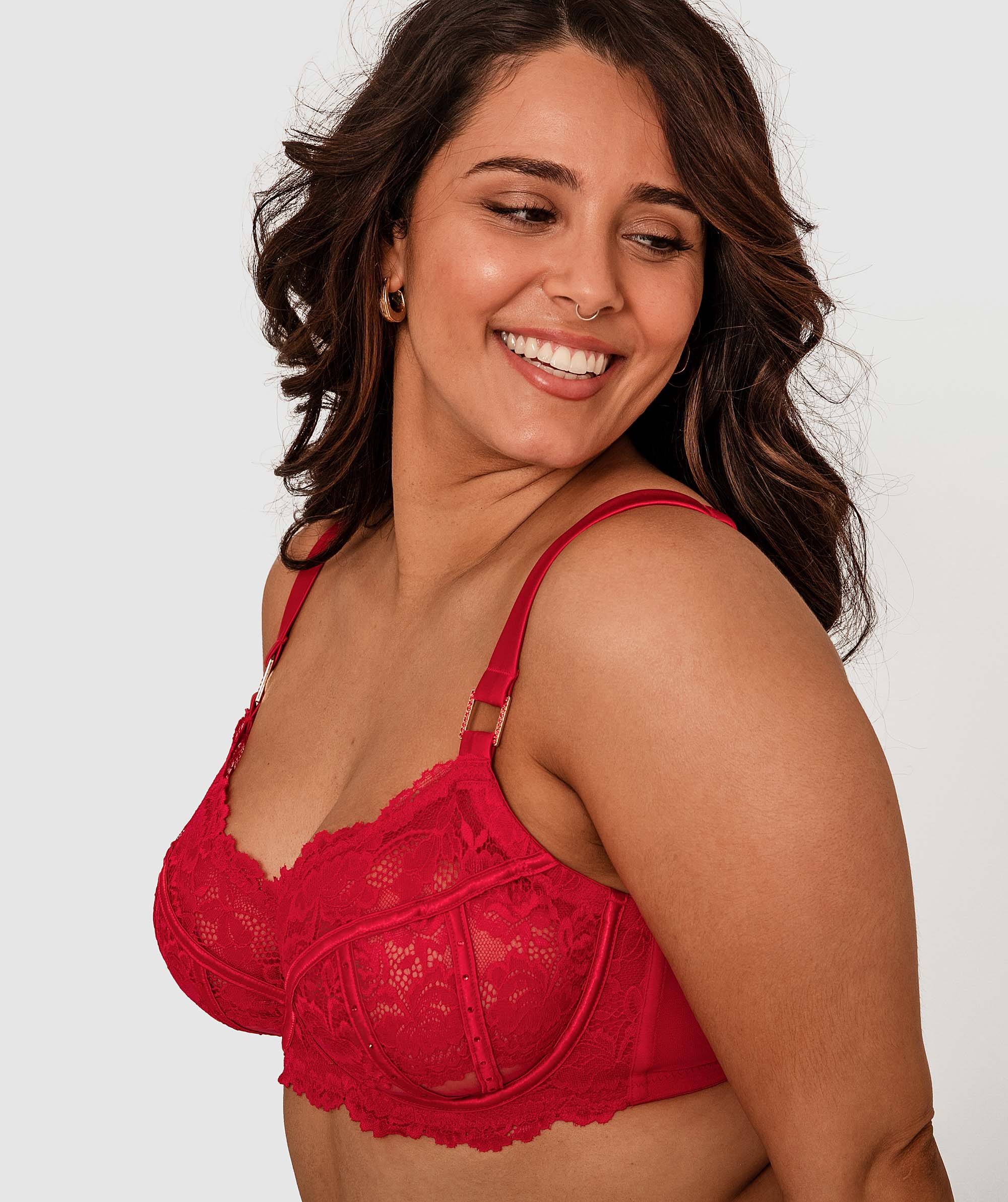 Bethany Sparkle Full Cup Underwire Bra - Red