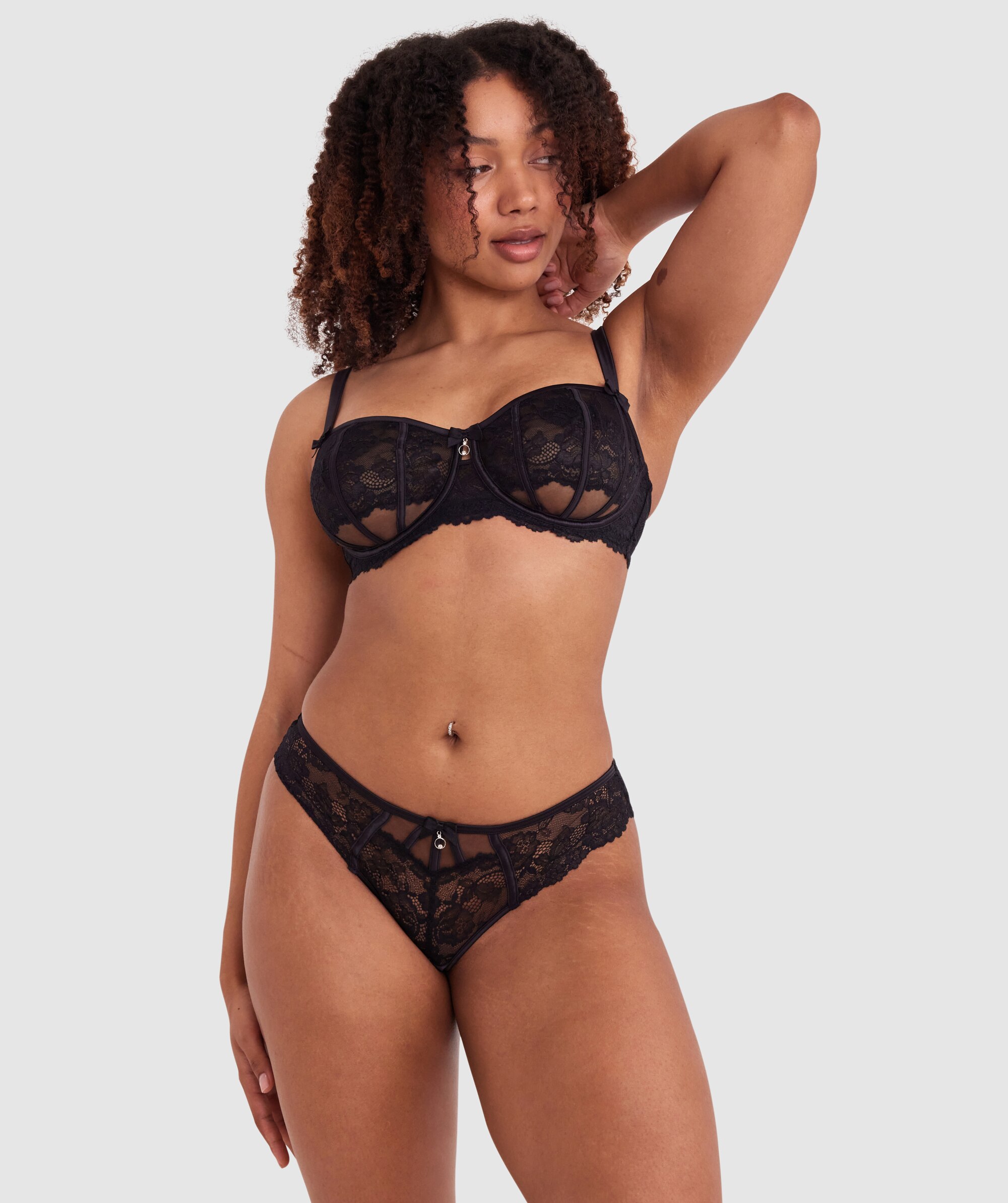 Bethany Underwire Bra - Black/Nude 