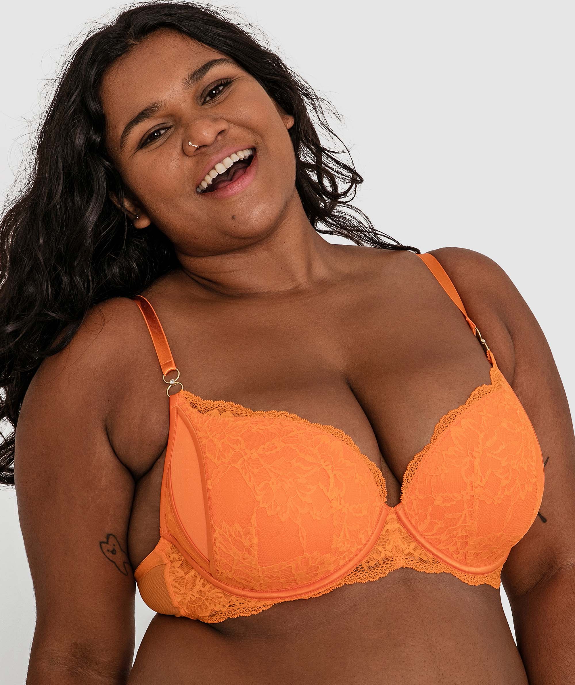 Breeze Contour Plunge Bra - Orange