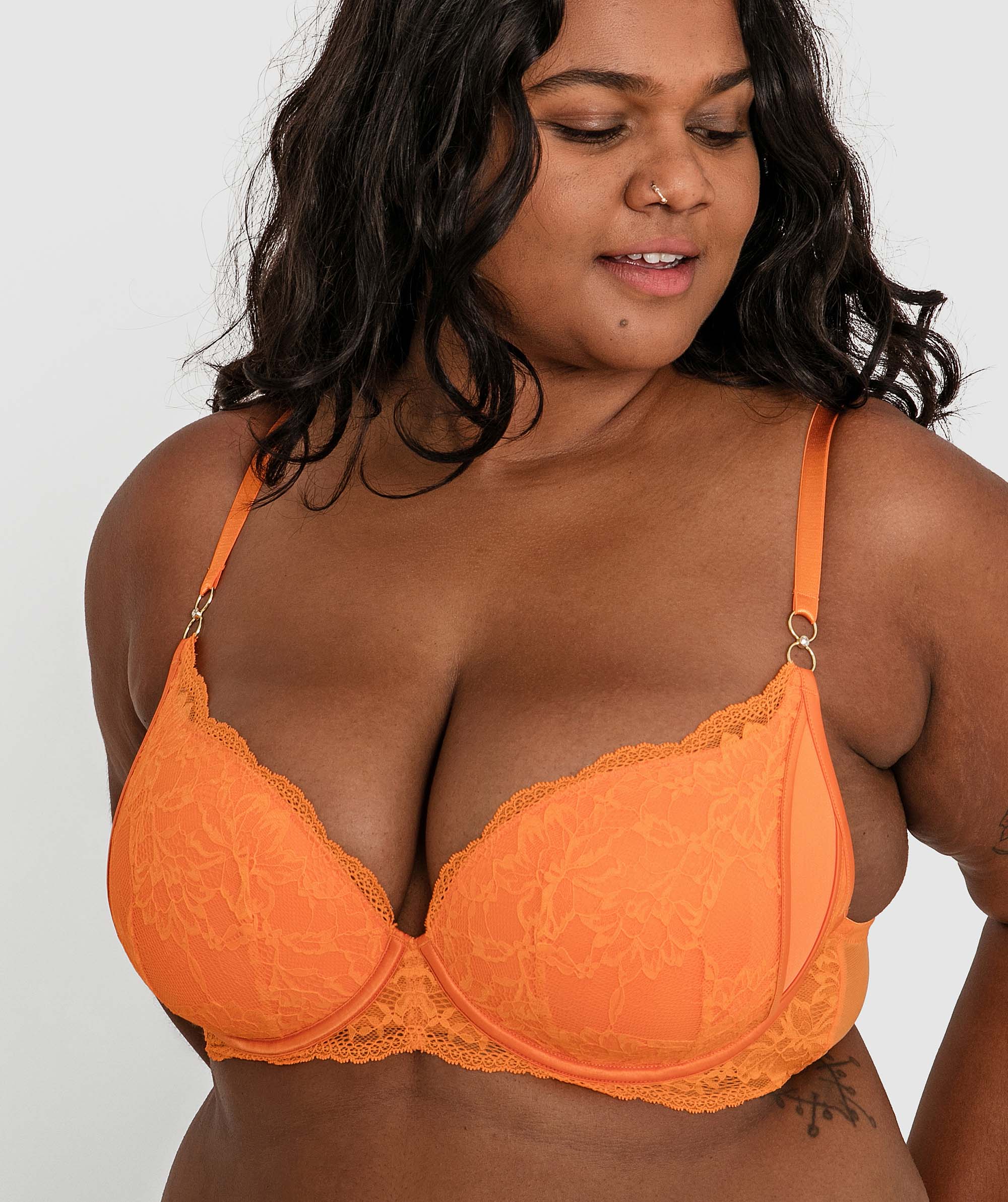 Breeze Contour Plunge Bra - Orange