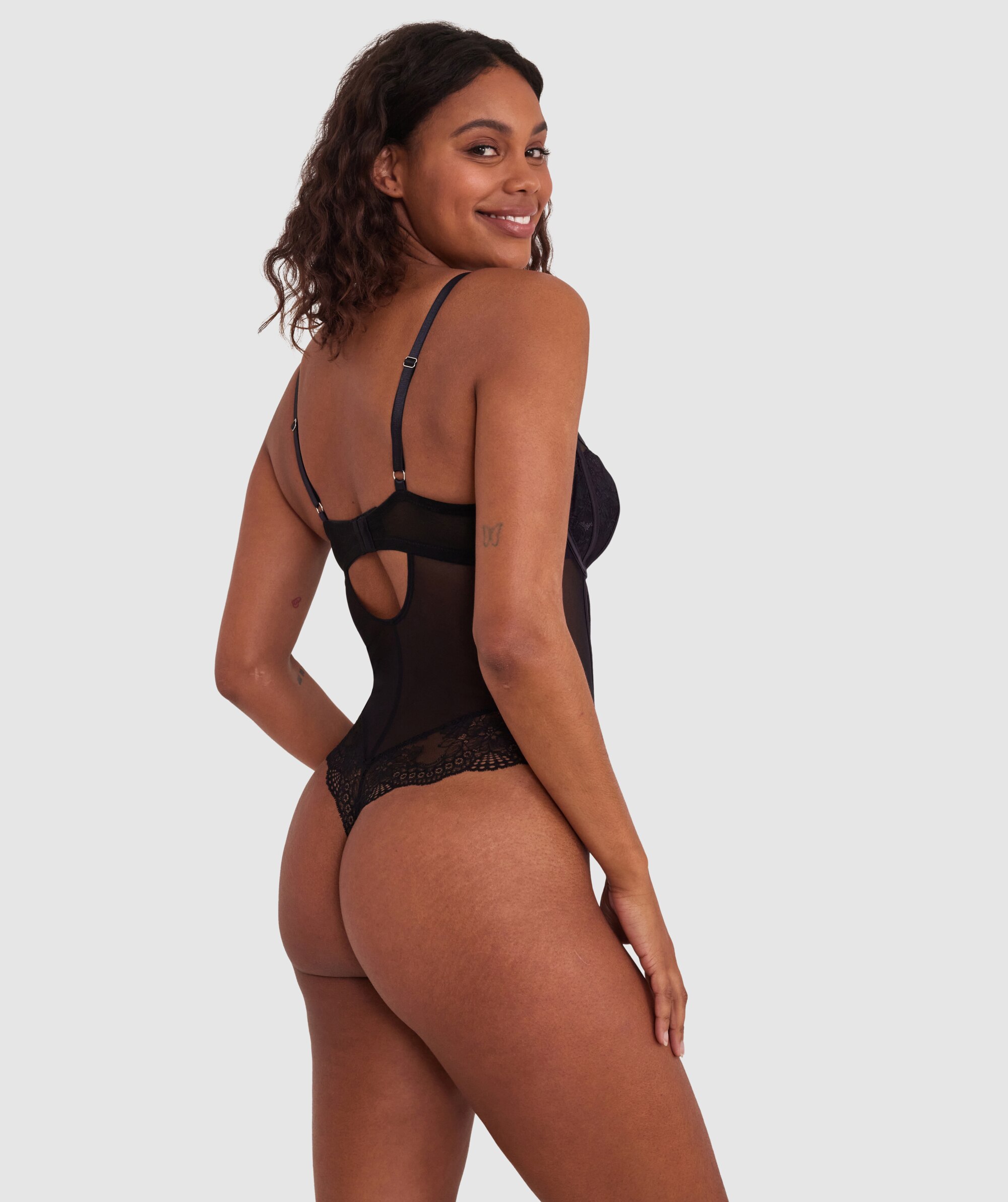 Bryanna Underwire Bodysuit - Black