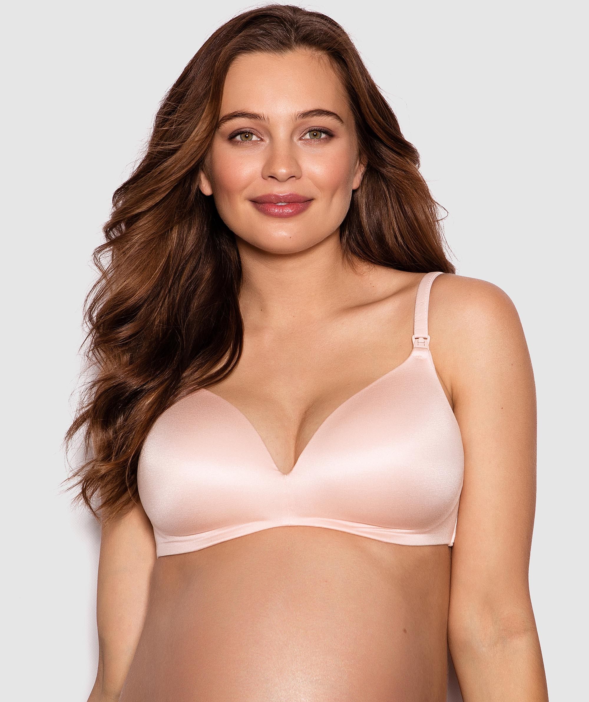 Women's Bra Full Coverage Plus Size Wirefree Cotton Maternity Nursing Bra  (Color : Pink, Size : 36F)
