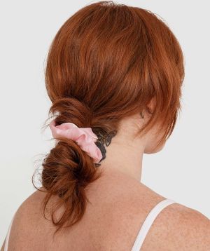 Scrunchie With Piping - Light Pink