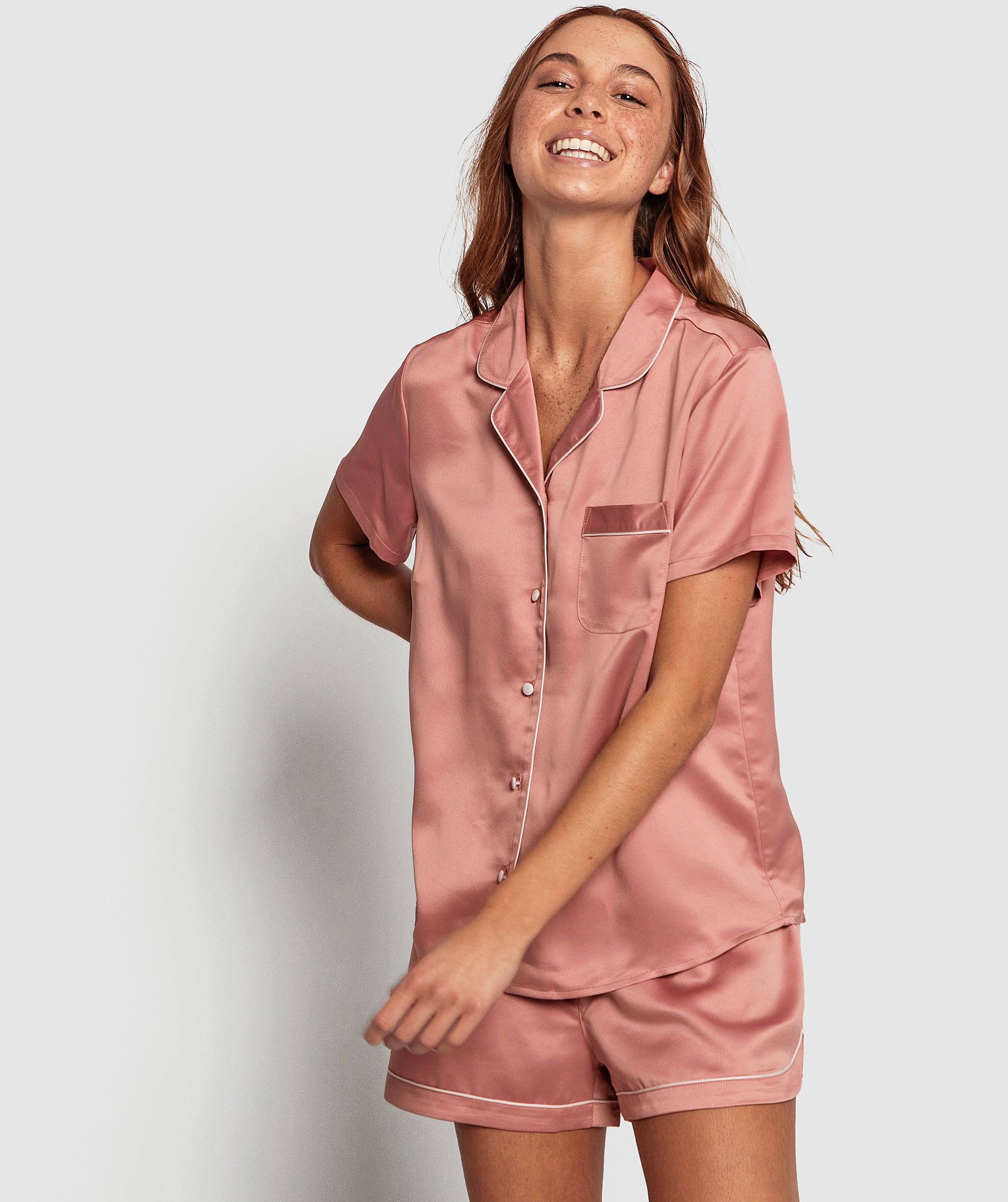 Liquid Satin PJ Set Dusty Pink