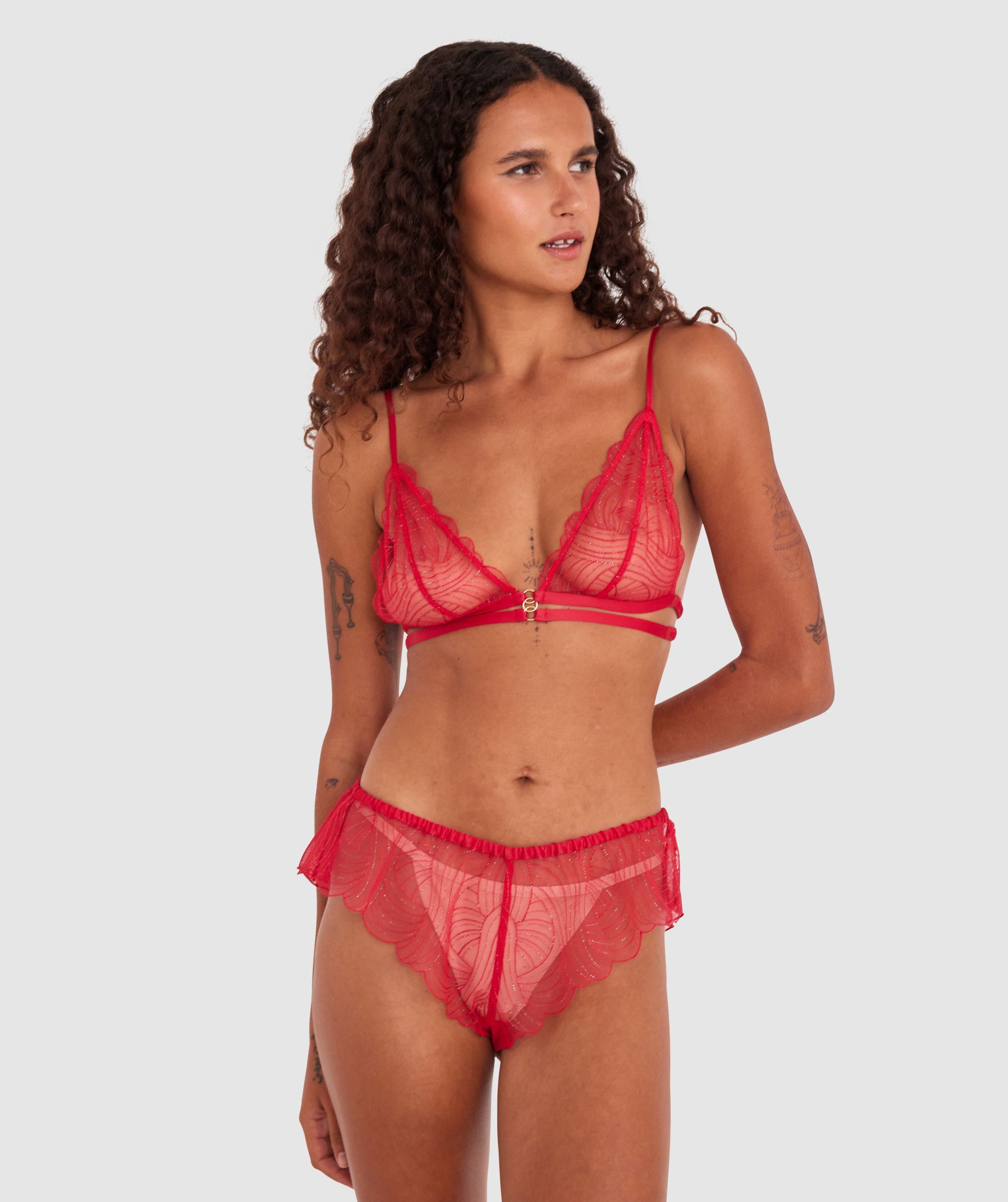 Bras N Things Night Games Foxi Sleep Set Red 01525101