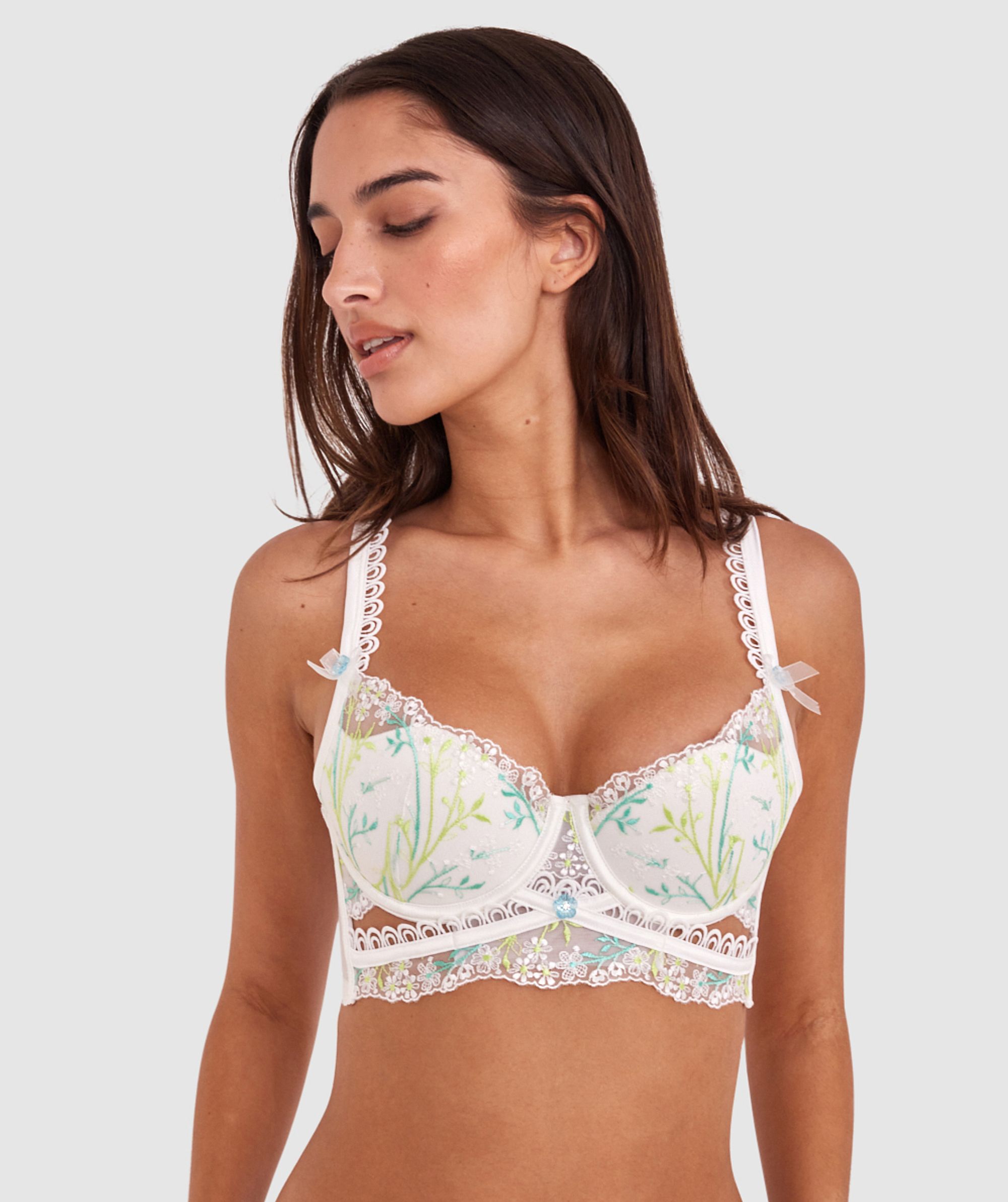Bras N Things Enchanted A Daisy Summer Push Up Bra - Ivory | 01459401