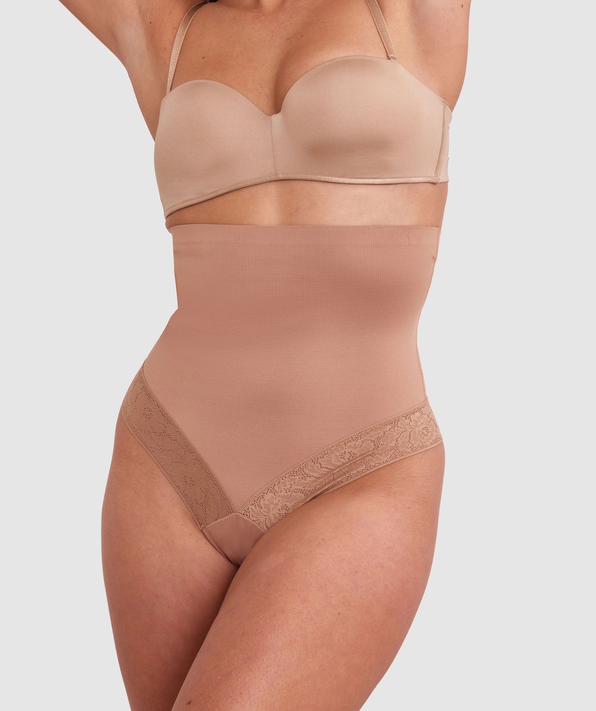 Bras N Things Luxe Solutions Control High Waisted V String - Nude