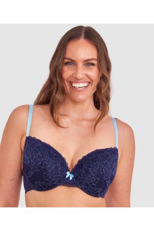 Dana Lightly Lined Plunge Bra - Navy