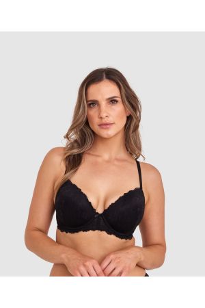 Betsie Lightly Lined Bra - Black