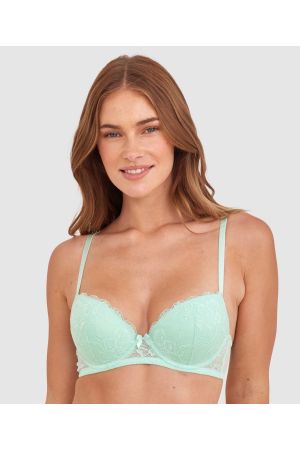 Sally Push Up Bra-Aqua