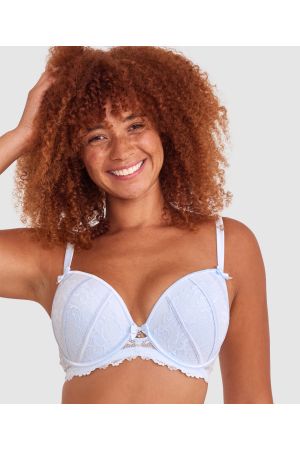 Bethany Push Up Bra - Pale Blue