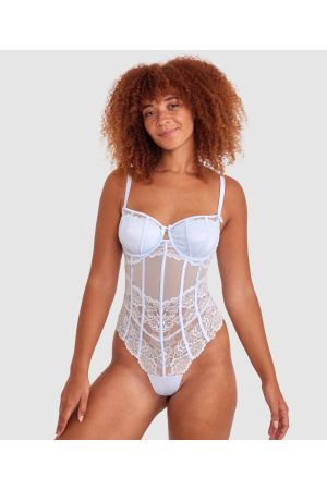 Bethany Underwire Bodysuit - Pale Blue