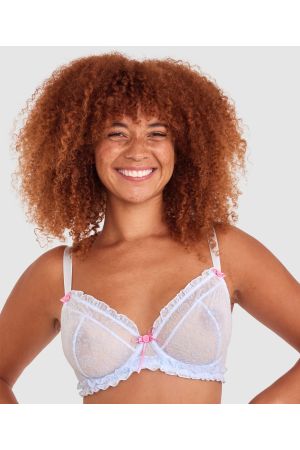 Beatrix Bra - Pale Blue/Pink