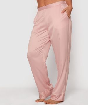 Liquid Satin Long Pants - Light Pink