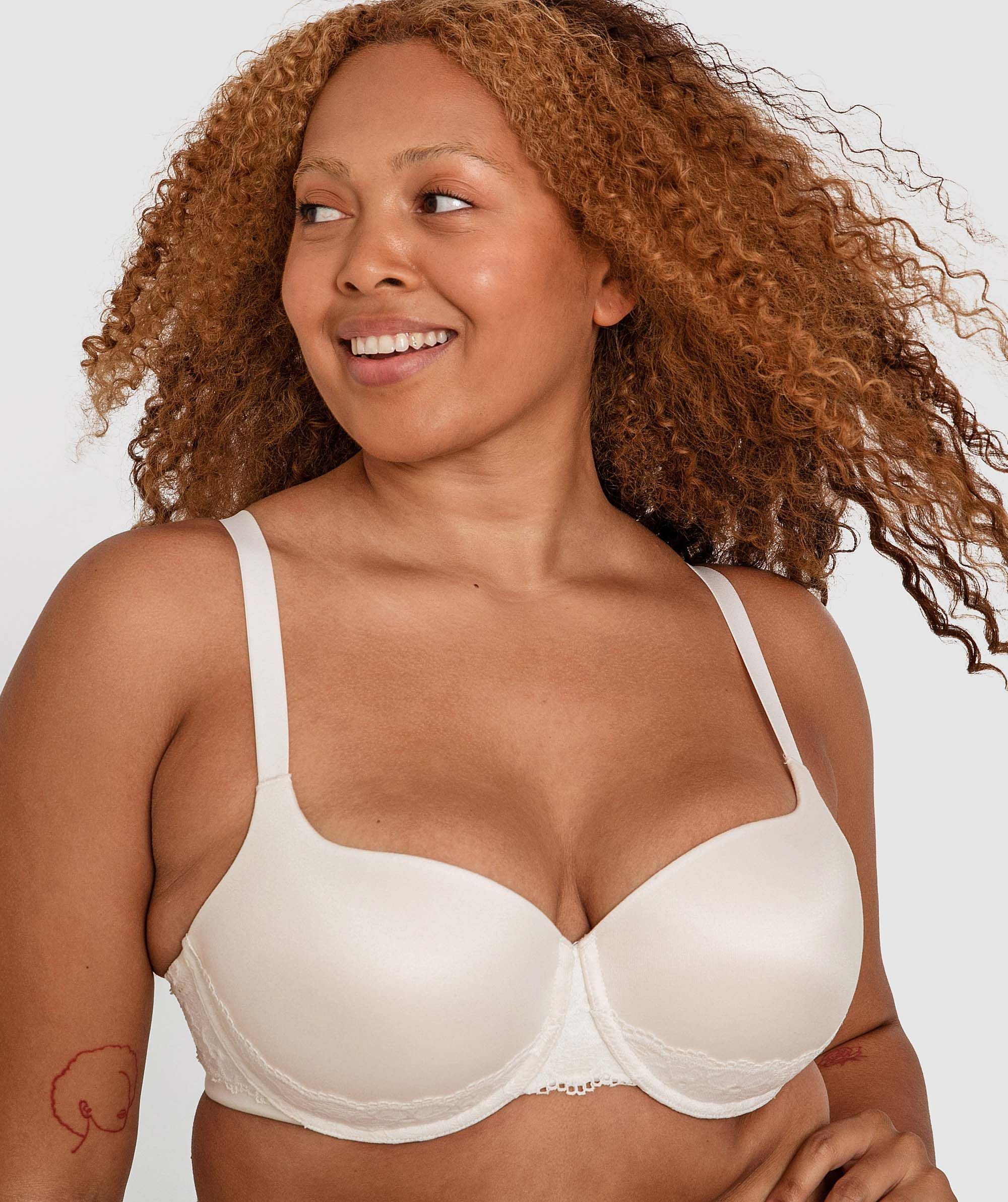 Bras N Things Planet Bliss Lace Double Push Up Bra - Ivory