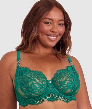Vamp Ain't No Other Full Cup Underwire Bra - Green