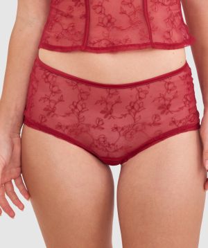 Night Games Fainthearted Mid Rise Shortie - Berry