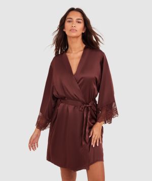 Imogen Short Wrap - Dark Brown
