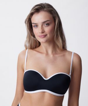 Skye Wirefree Balconette Swim Bikini Top - Black