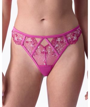 Enchanted Afternoon Delight High Leg Brazilian Knicker - Hot Pink