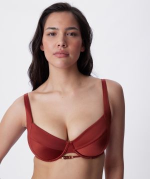 Corsica Full Cup Balconette Swim Top - Rust