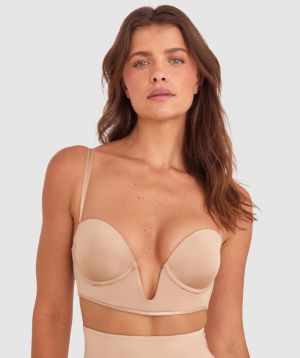 Inner Essence Strapless Plunge Bra - Nude 2
