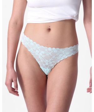 Smooth Lace G String - Mint Green