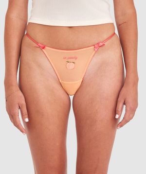 So Peachy High Leg String - Light Orange