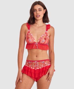 Enchanted She's So Lucky French Knicker - Red/Multicolour