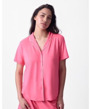 Emilia Short Sleeve Top - Hot Pink