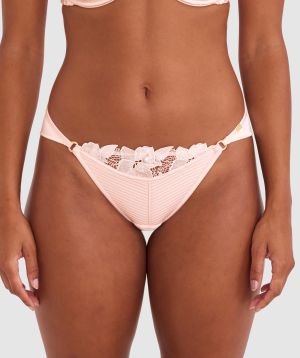 Vamp So Polite High Leg Brazilian Knicker - Pale Pink