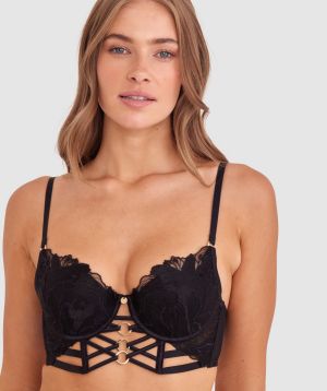Vamp Spell On You Push Up Bra - Black