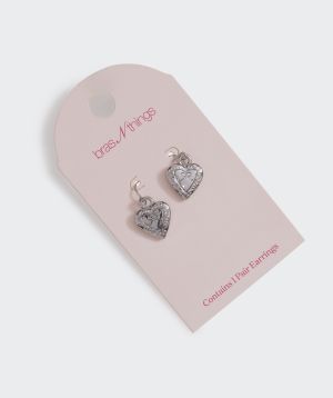 Heart Earring - Silver