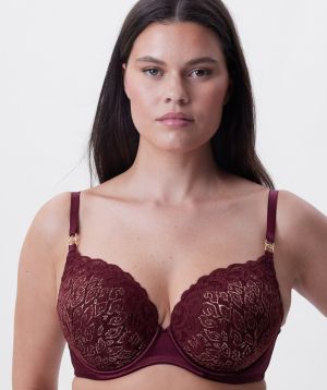 Edelweis Lightly Lined Bra - Berry