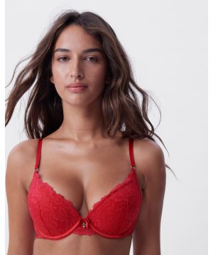 Bethany Essentials Double Push Up Bra - Red