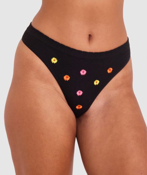 Amy G String - Black/Multicolour