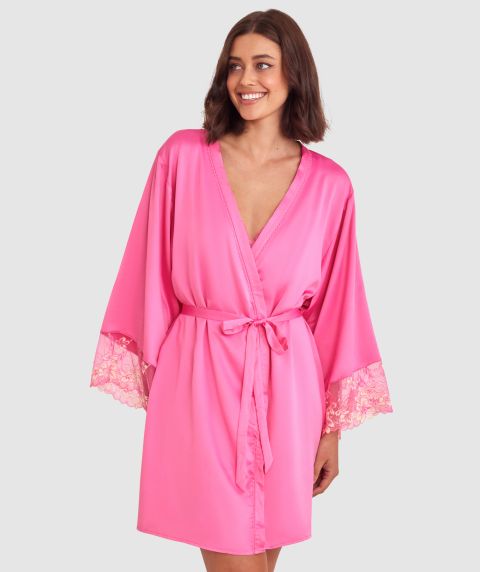 Arla Short Wrap - Pink/Light Yellow