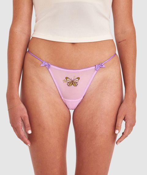 Athalia High Leg String - Purple