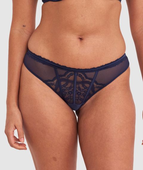 Belle Brazilian Knicker - Navy
