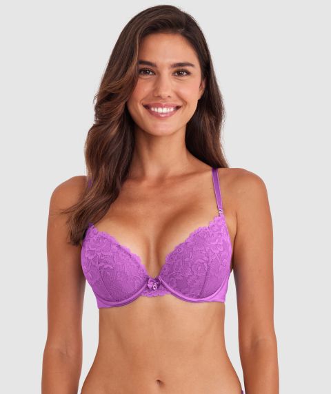 Bethany Essentials Double Push Up Bra - Dark Purple