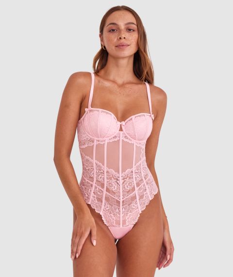 Bethany Underwire Bodysuit - Pale Pink