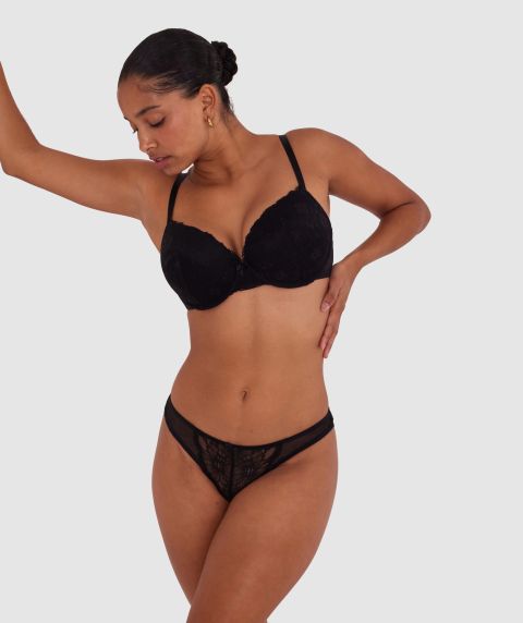 Betty G String - Black